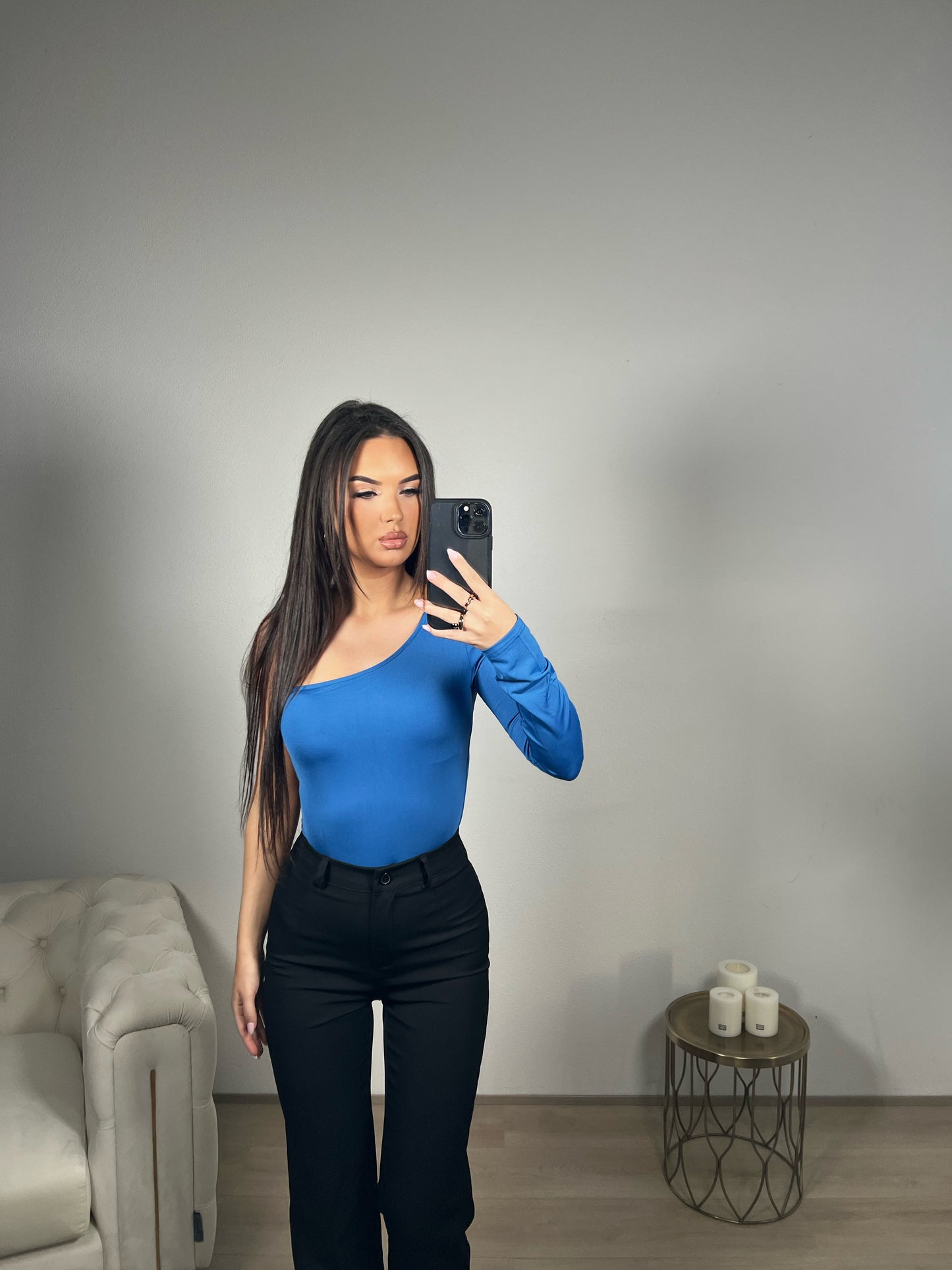 KAYLEE ONE-SLEEVE BODY BLUE